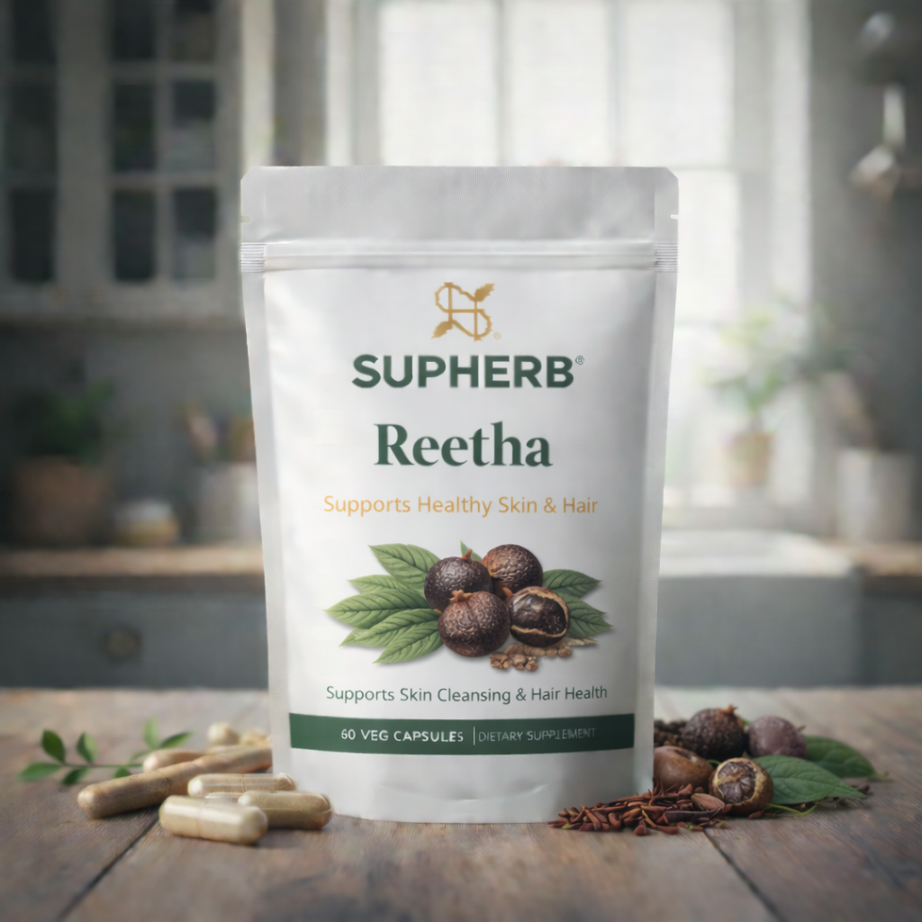 SupHerb Reetha powder natural soapnut herbal cleanser