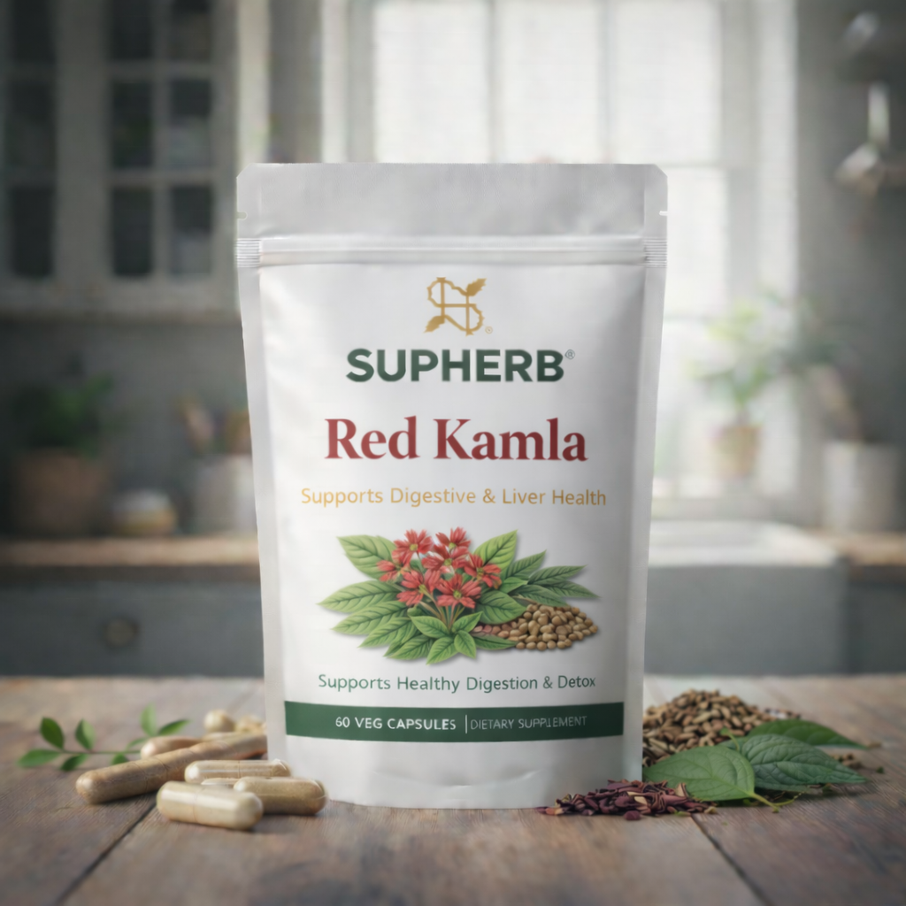 SupHerb Red Kamla powder (Mallotus philippensis) Ayurvedic herb