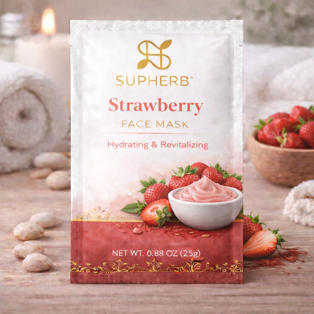 Strawberry Face Pack Powder Antioxidant Skin Care | SUPHERB