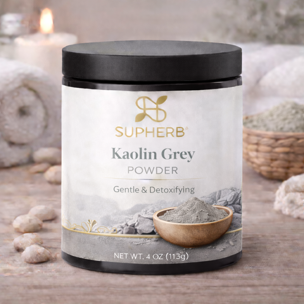 Kaolin Grey Clay Powder Detoxifying Cosmetic | SUPHERB