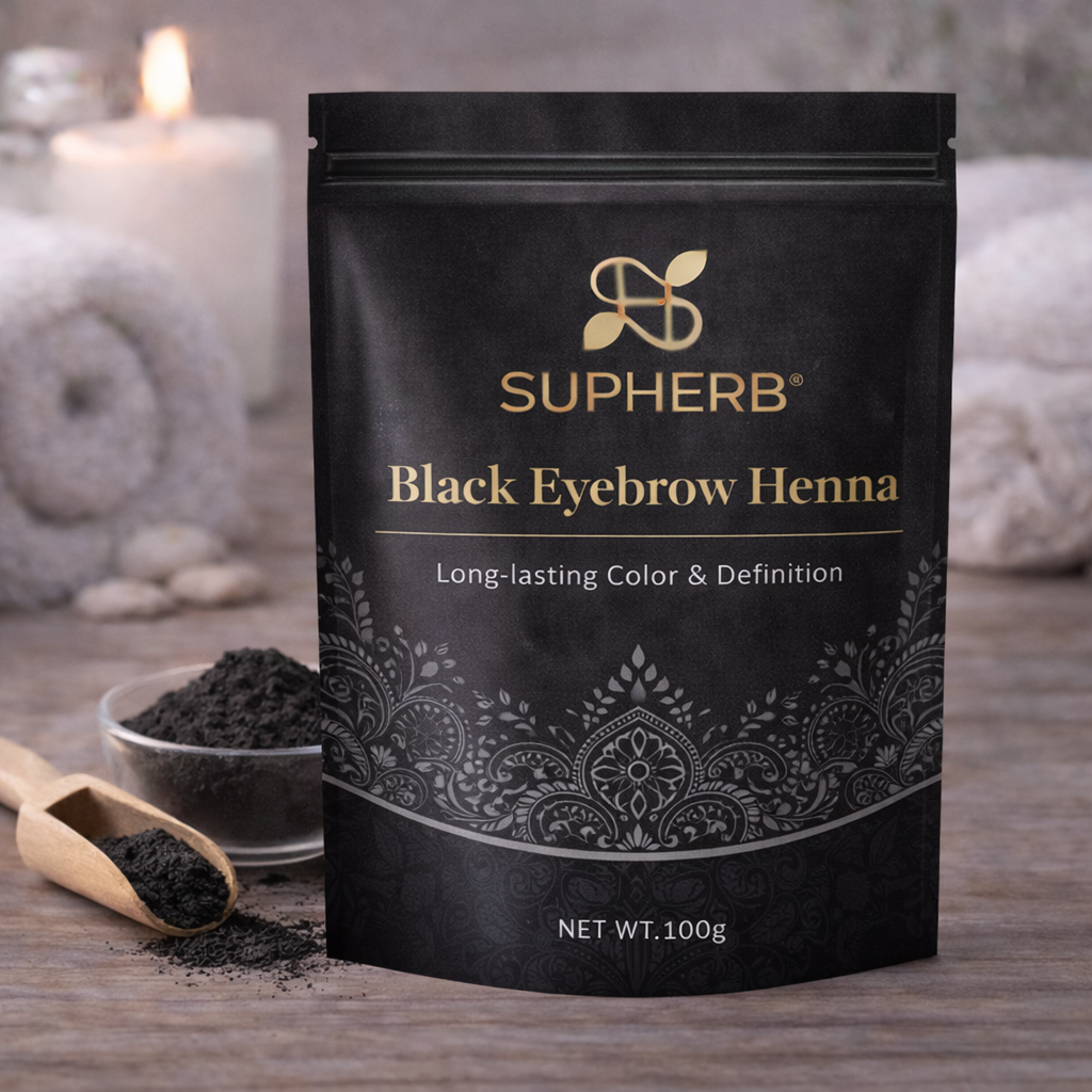 Black Eyebrow Henna Powder Natural Tint | SUPHERB