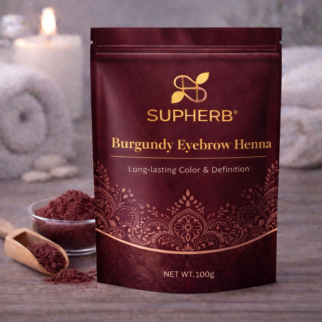 Burgundy Eyebrow Henna Powder Natural Tint | SUPHERB