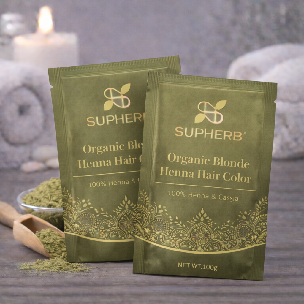 Organic Henna Hair Color Blonde Shade | SUPHERB