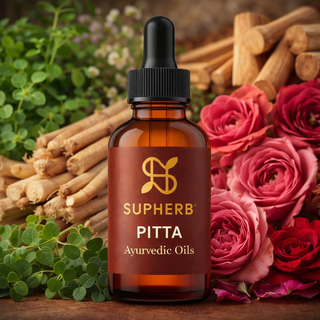 Pitta Dosha Balancing Ayurvedic Oil Blend | SUPHERB