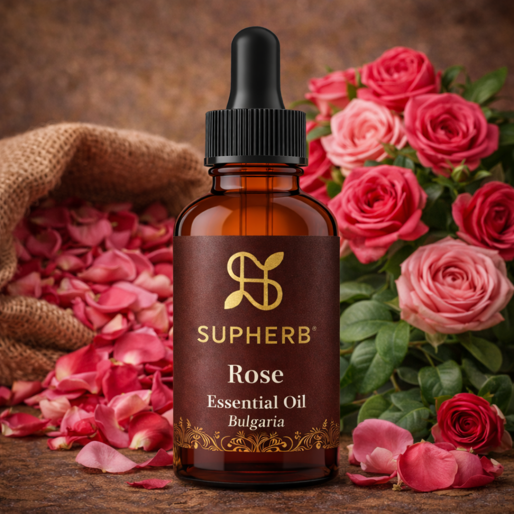 Rose Essential Oil Bulgaria Rosa Damascena | SUPHERB