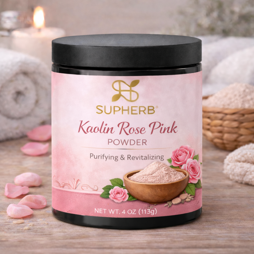 Kaolin Rose Pink Clay Powder Brightening | SUPHERB